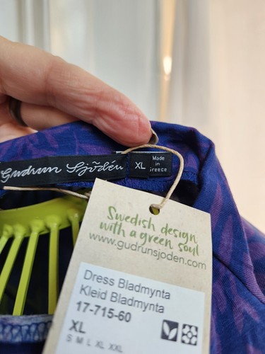 Abito Gudren Sjodren Bladmynta blu viola XL nuovo con etichette - Foto 5 di 6