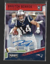 2018 Playoff Braxton Berrios Rookie AUTO Autograph Red Zone Card #287
