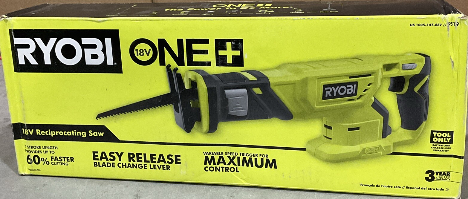 Ryobi 18Volt ONE+ Cordless Reciprocating Saw Tool Only P519 VN
