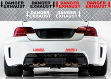 2 X DANGER EXHAUST BMW M3 M5 M6 RACING 22cmX6cm AUTOCOLLANT STICKER DA141