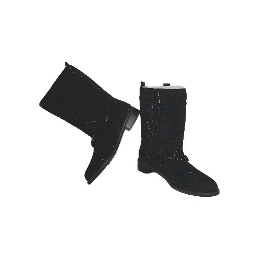 MIDNIGHT VELVET Mujer Bling Cadena Botas Zapato Talla 9.5 M Negro Estrás NUEVO Foto 3 de 4