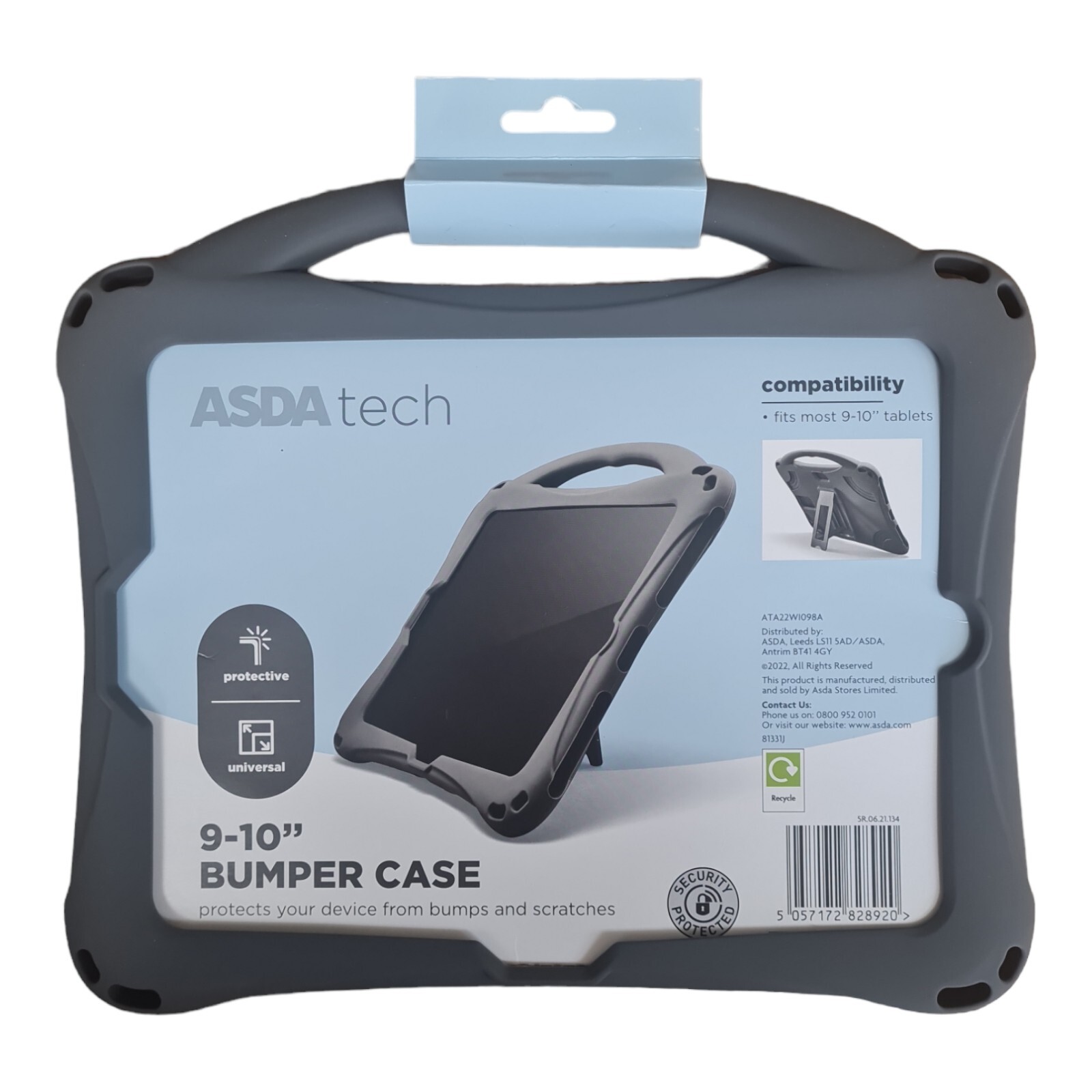 Universal Silicone Tablet Bumper Case Shockproof Cover w/ Stand for 9