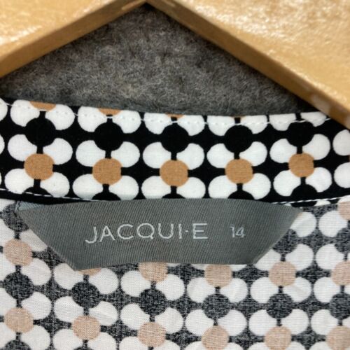 Jacqui E Womens Dress Size 14 Multicolour Geometric Short Sleeve Viscose 16309 - Picture 5 of 11