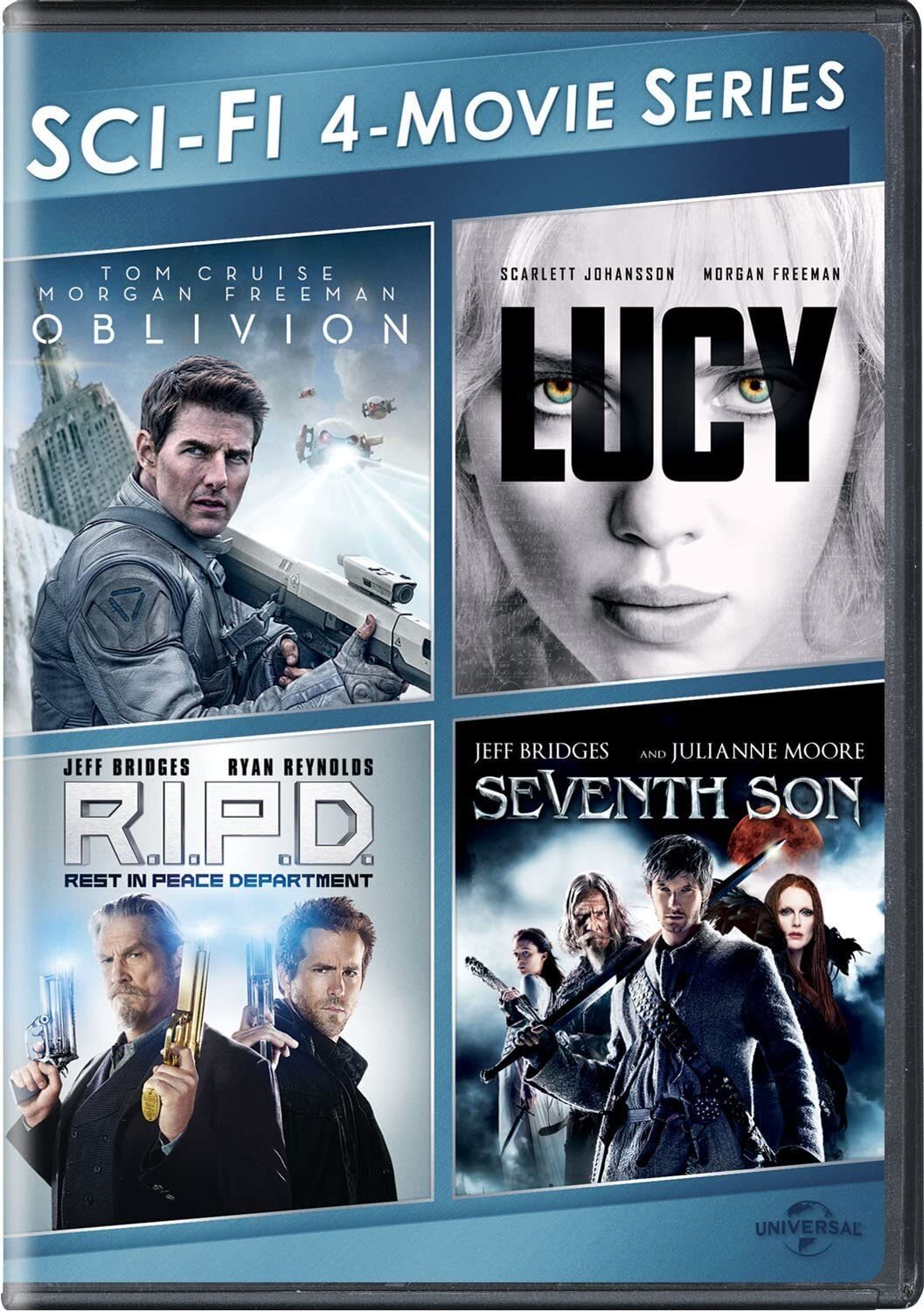 Sci-Fi 4-Movie Series (Oblivion / Lucy / R.I.P.D. / Seventh Son) (DVD)