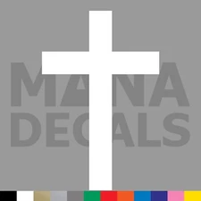 Cross Vinyl Die Cut Decal Sticker - Christian  Jesus Christ Religious God Church
