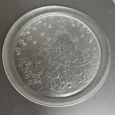 Vintage Les Verreries De Saint Gobain Duralex Christams Serving Platter France