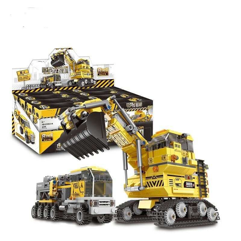 Billion　Xingo XINGBAO Giant Excavator 8 in 1 Building Block Display Box Free