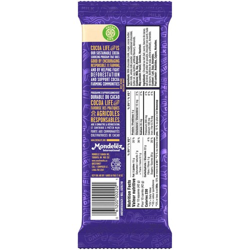Cadbury, Dairy Milk Almond, Chocolate Bar, 100g/3.5oz - Picture 4 of 5