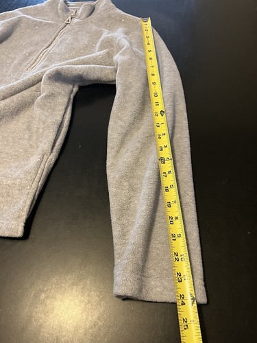 QUACKER FACTORY FLEECE PULLOVER JACKET RHINESTONE 1/4 ZIPPER-SPARKLES GRAY SZ S - Picture 9 of 10