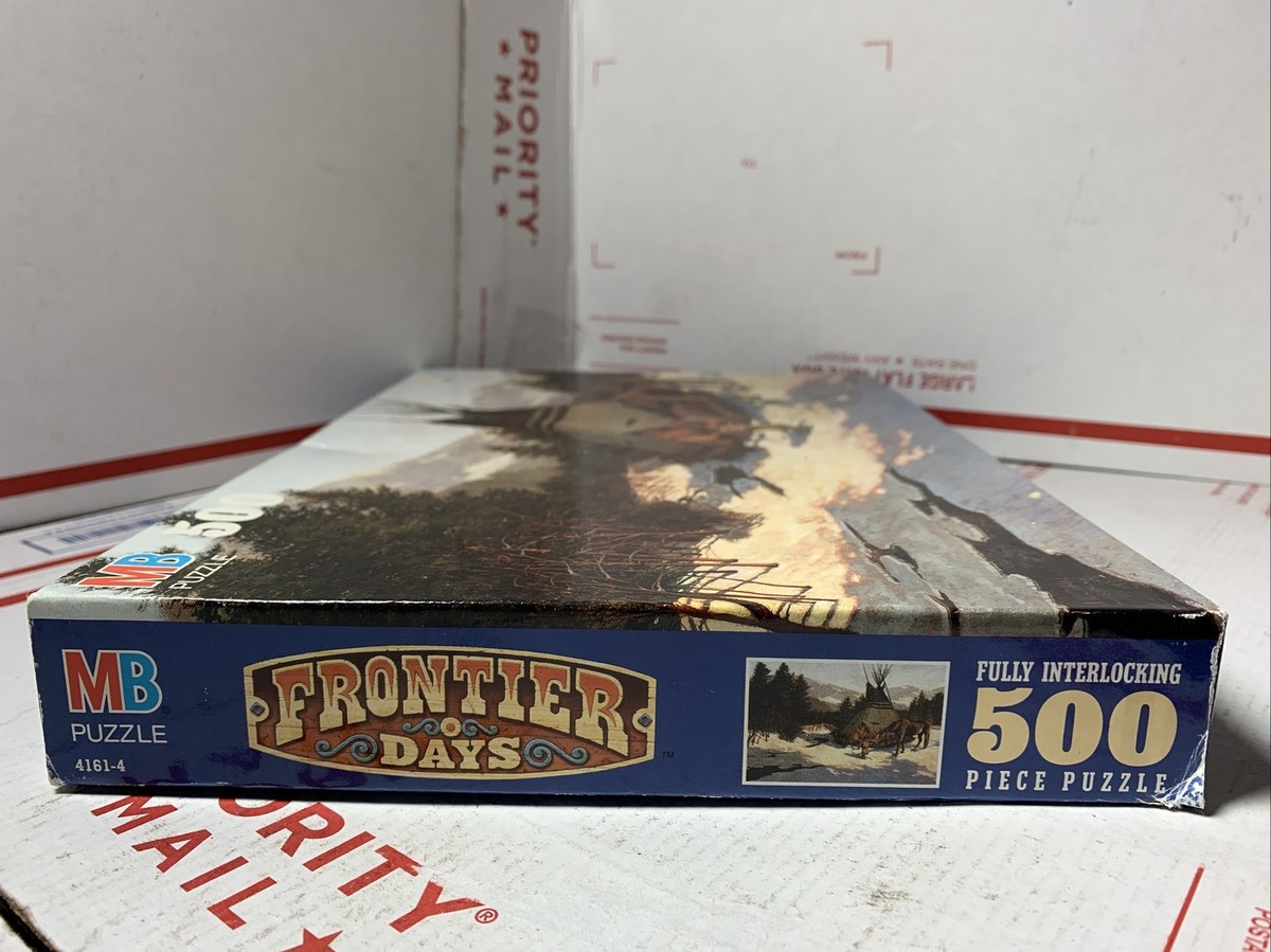 Vintage 1990 Milton Bradley MB FRONTIER DAYS 500-pc PUZZLE The