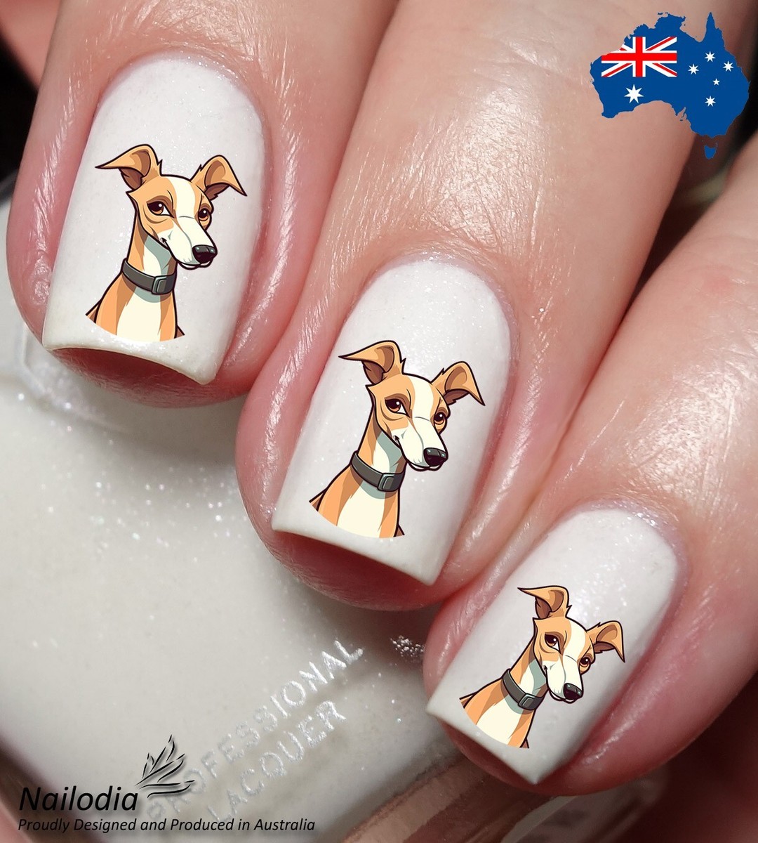 Greyhound Mom Gift Dog Pet Lovers Nail Art Decal Sticker Water