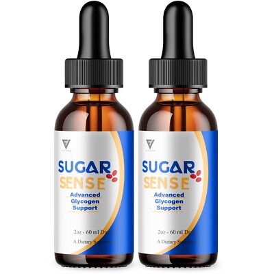 (2 Pack) Sugar Sense Glycogen Support Supplement SugarSense Premium Drops (4oz)