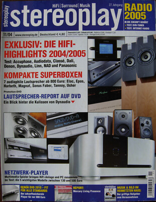 Stereoplay 11/04 Accuphase E 308, NAD C162 / NAD CA272, Classe CP 500 / CA 2200