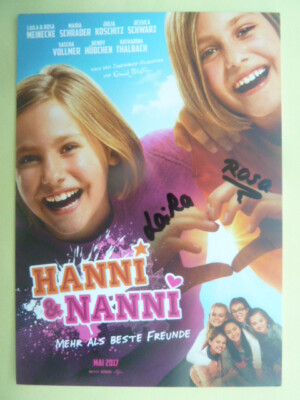 Laila & Rosa Meinecke - Autogrammkarte Motiv Film ''Hanni & Nanni''