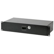1pc Enclosure Accessory, Rack Drawer, Steel, Black, 88 mm, 212.3 mm