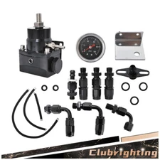 Adjustable Universal Fuel Pressure Regulator Kit 100psi Guage AN6 Fitting