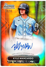 Kyle Manzardo 2022 Bowman Sterling Gold Prizm #PA-KMA AUTO SP# 19-50