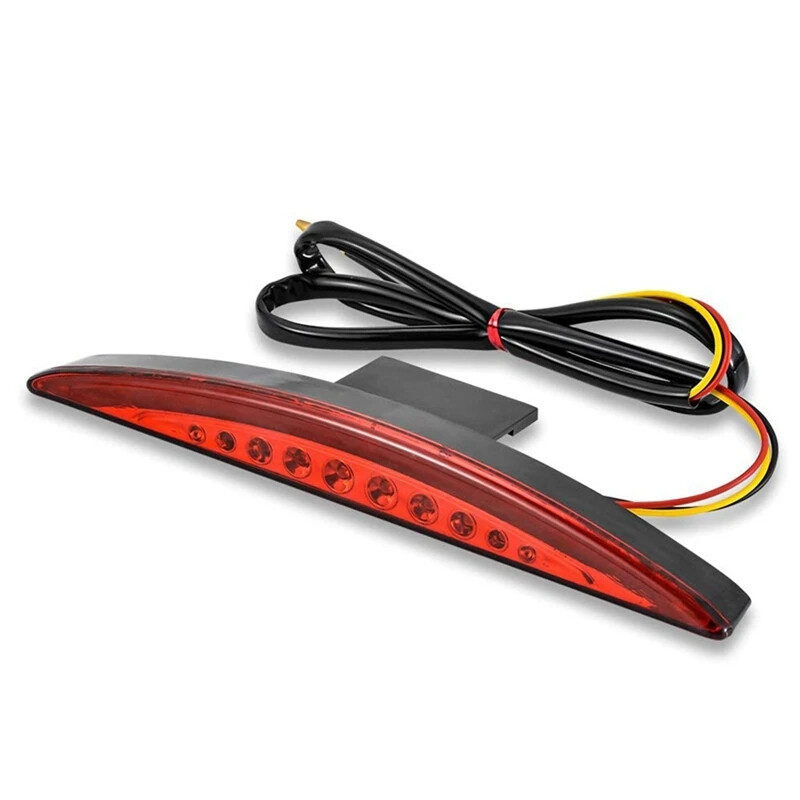 LED Tail Light Rear Red Lens Fender Tip Brake Fit For Harley Breakout