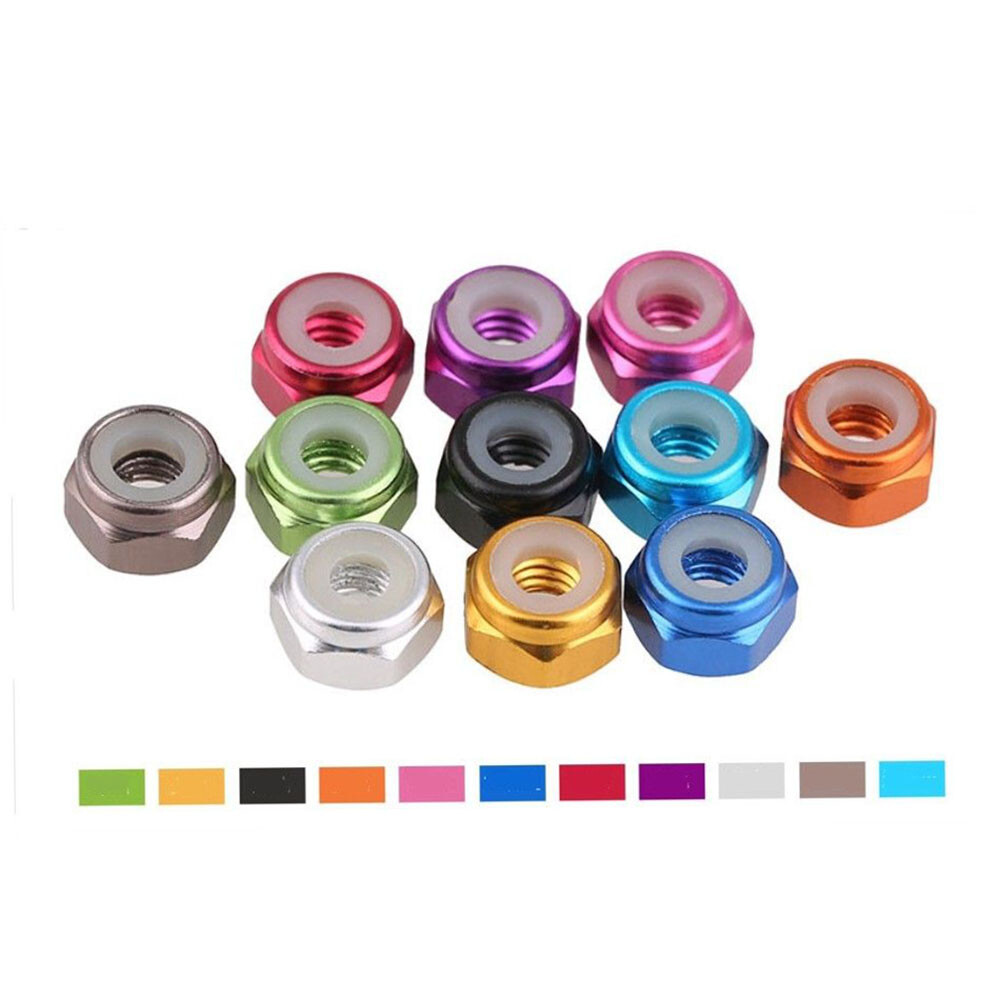 10~100x M2 M3 M4 M5 Nylon Insert Self-Lock Nuts Hex Lock Nut