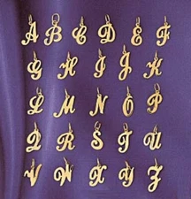 A to Z Any One 14K Yellow Gold High Polished Letter Pendant / Charm, Made in USA