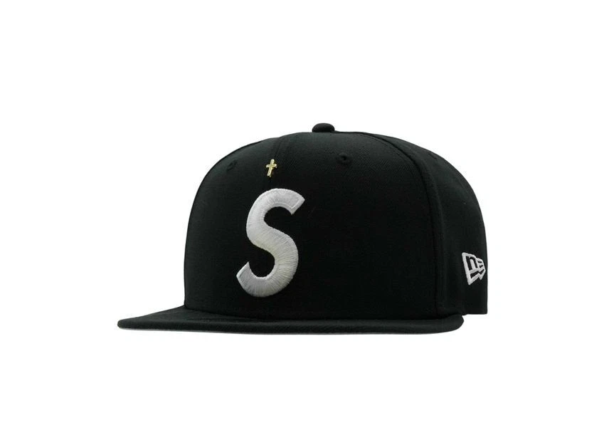 Logo Supreme Gold Cross S New Era noir