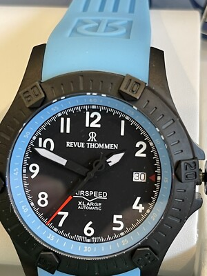 #ad #ad Revue Thommen Air speed X large 16070.4775. Blue And Black. Brand New In Box $695.00