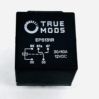 TRUE MODS ELECTRICAL RELAY BLACK  EPS131R - 30/40A 12VDC