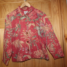 Coldwater Creek Women's Floral Cotton Jacket/Blazer - PXL  EUC