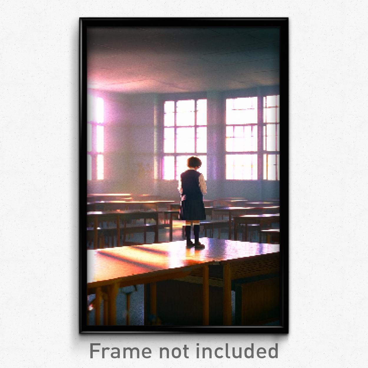 Pixel Art Poster - Worldly School (8 Bit Psychedelic Trippy Video Game Print)