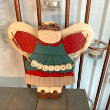 Rustic Cottagecore Wooden Angel Welcome Sign