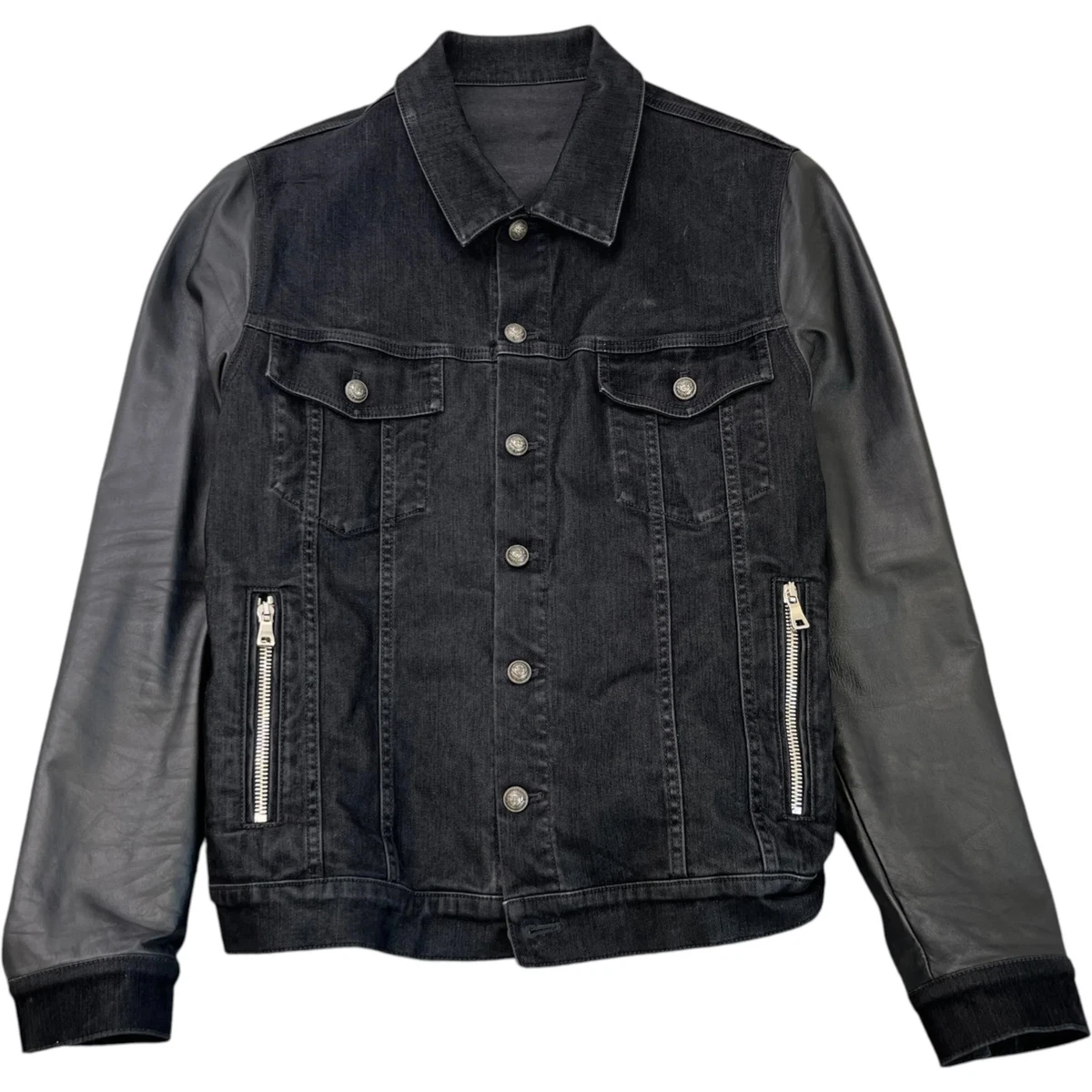 Balmain Leather Outer Shell Jackets for Men for sale | eBay