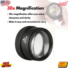 30X Eye Loupe Magnifier Optical Glass Jewelry Watch Repair Tool