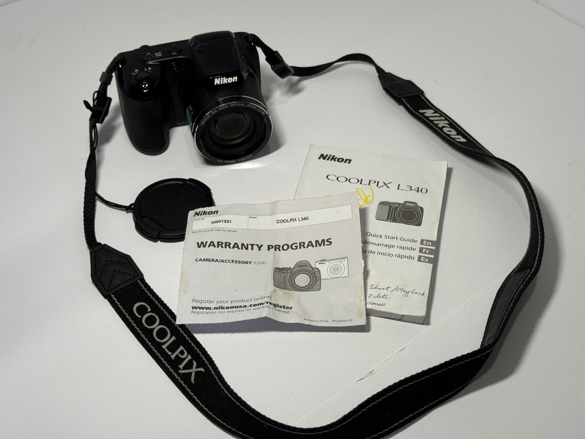 Nikon Coolpix L340 Digital Camera 20.2 MP with NIKKOR 28x Wide
