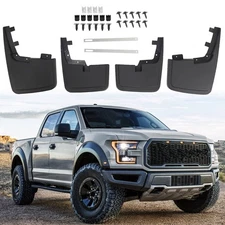 4PC Fits 2015-2018 Ford F150 F-150 Wheel Lip Front+Rear Splash Guard Mud Flaps
