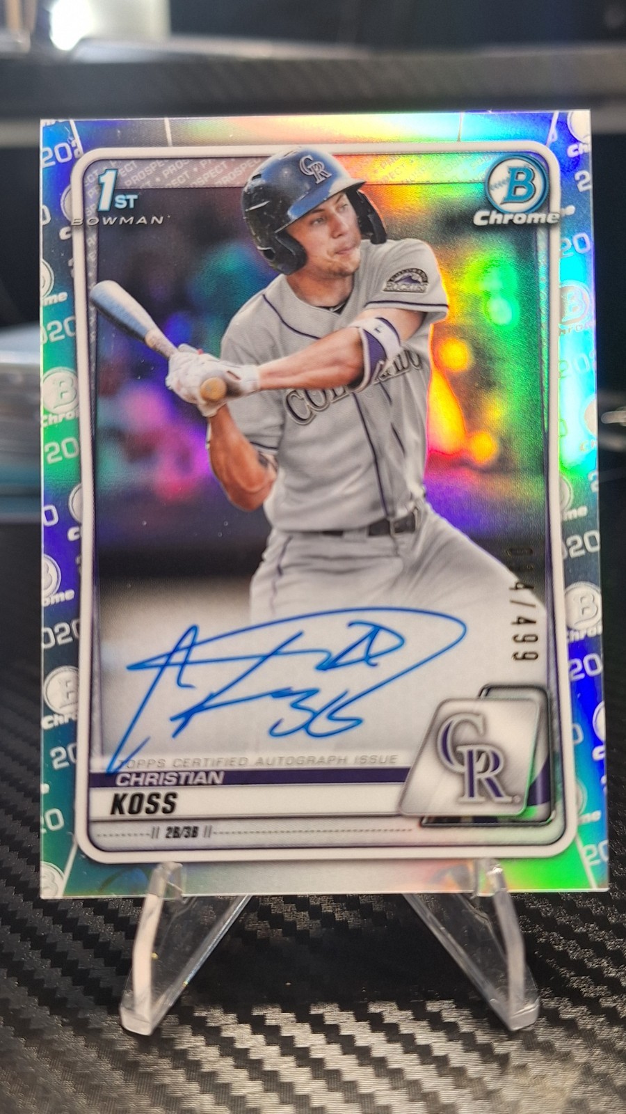 Christian Koss Prospects Auto Autograph RC Giants - 2020 Bowman Chrome 1st