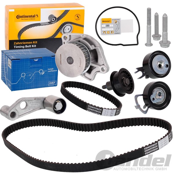 Conti Zahnriemensatz + Skf Wasserpumpe FüR Vw Polo 9N Beetle Golf 4 Caddy 3-image