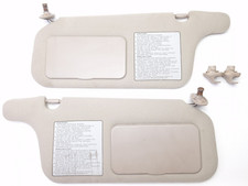 1996-2000 Honda Civic Sun Visor Passenger Rh Lh Pair Set Beige Cloth Oem