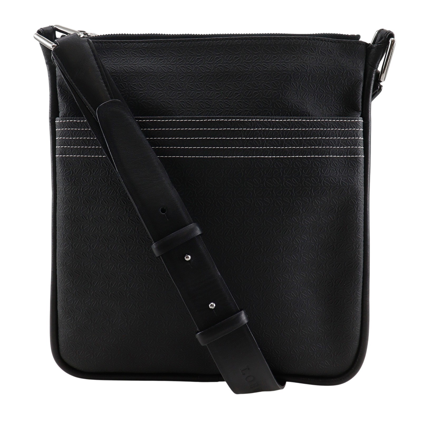 Loewe Repeat Anagram Canvas Black Shoulder Bag