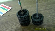 vintage tonka ford truck set of 6 nice tires 2 axles for parts