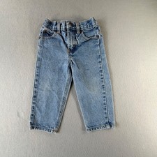 Jordache Vintage Jeans 2T Blue Denim Elastic Waist Straight Leg Casual Workwear