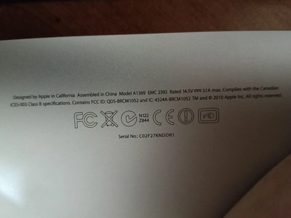 Mackbook Apple Air 2010 Per Pezzi Di Ricambio - Immagine 3 di 3