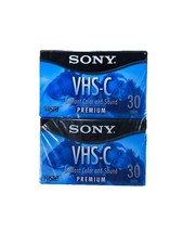 Sony VHS-C Premium Blank Tapes 2-Pack   30 Min SP / 90 Min EP   Sealed New
