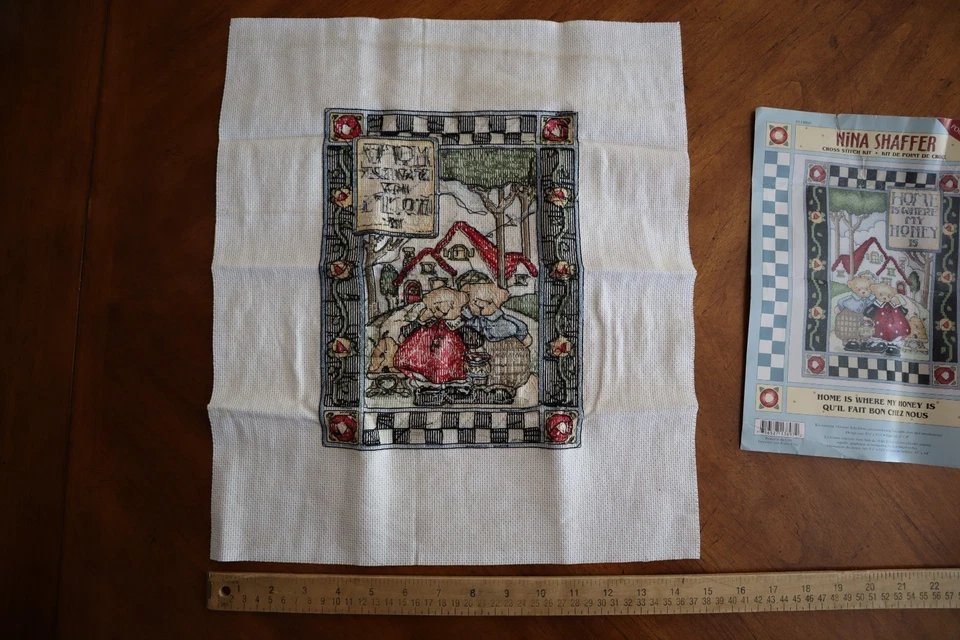 Finished Home Is Where My Honey Is Cross Stitch Nina Shaffer Leisure Arts 8x11" - Image 3 of 4