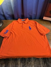 Polo Ralph Lauren Big Pony Orange Short Sleeve Polo Shirt Mens 2XB Big