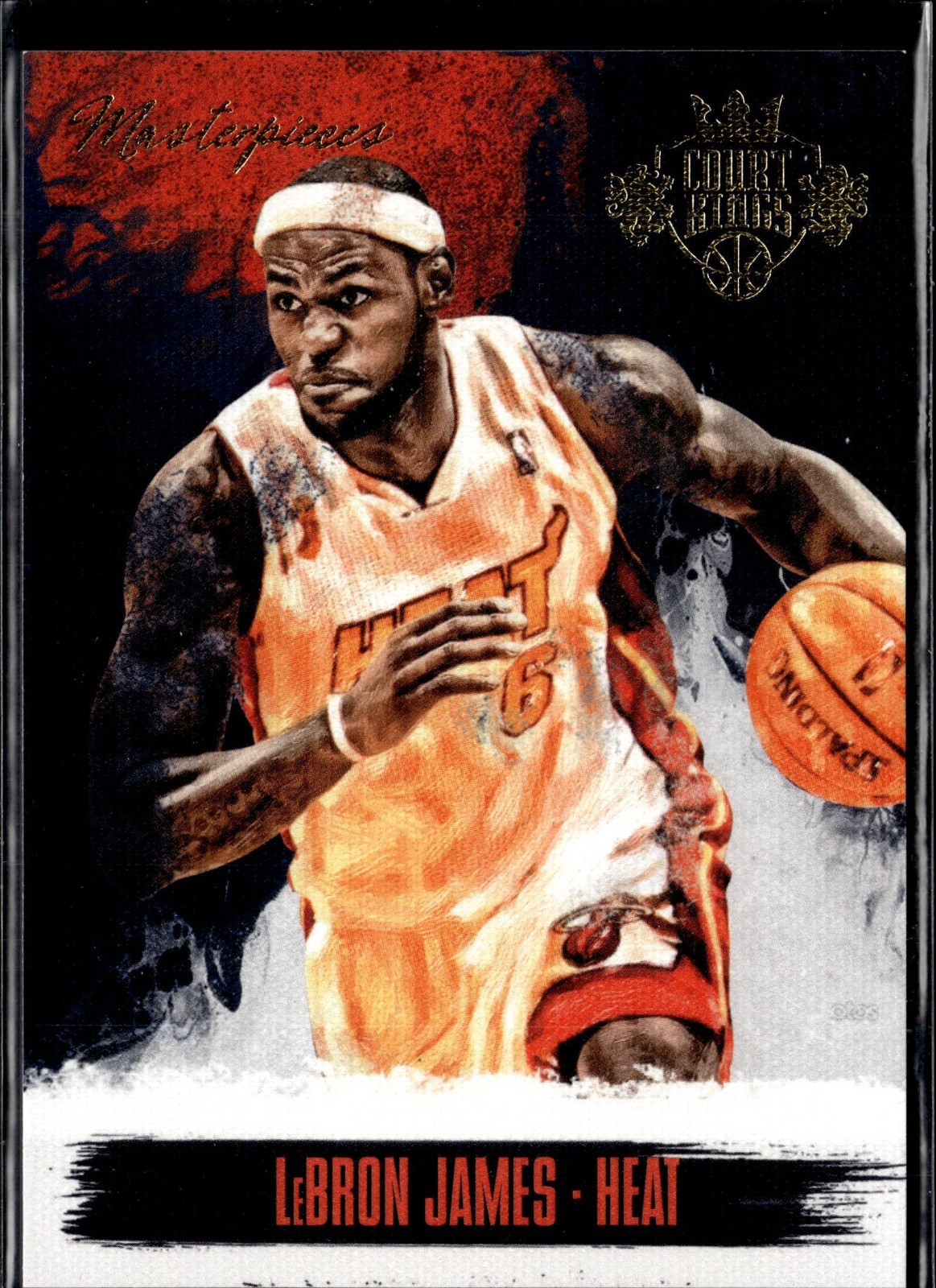 LEBRON JAMES #/175 2013-14 PANINI COURT KINGS MASTERPIECES HEAT