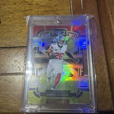 2023 Panini Select Saquon Barkley Black & Green Die-Cut Prizm 