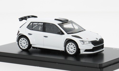Abrex ABR143XAB-606E2 - 1/43 Skoda Fabia III FL Rally2 Evo, White, 2019 - New