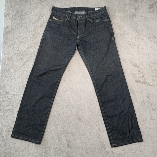Jeans Diesel Uomo W31 L30 Blu Koolter Regular Vestibilità Dritta Denim Industriale