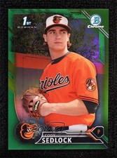 2016 Bowman Draft Chrome Picks Green Refractor 75/99 Cody Sedlock #BDC-46 1b0