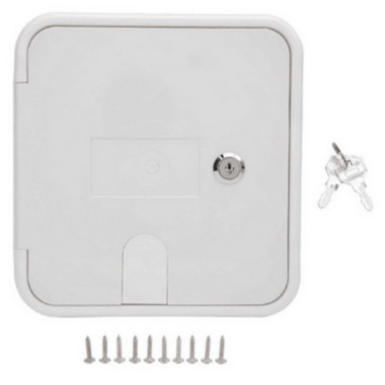 Cable Access Cover Lockable Cable Cover with Lock Hinged for Cabinets, RV Owners